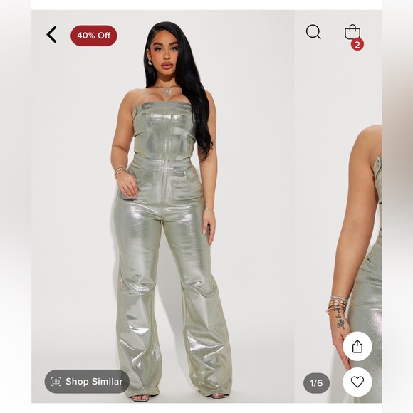 Can’t Be Replicated Denim Jumpsuit FN - Picture 3 of 3